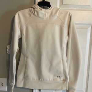 Under Armour Women’s Crowl Neck Cream Colored Hoodie (Storm-water repellent)